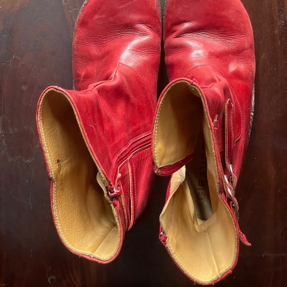 giraudon new york red buckle boots - Picture 6 of 11